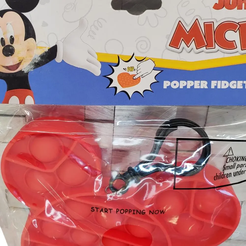 Disney Mickey Mouse Popper Fidget Keychain Sensory Toys Backpack Charm